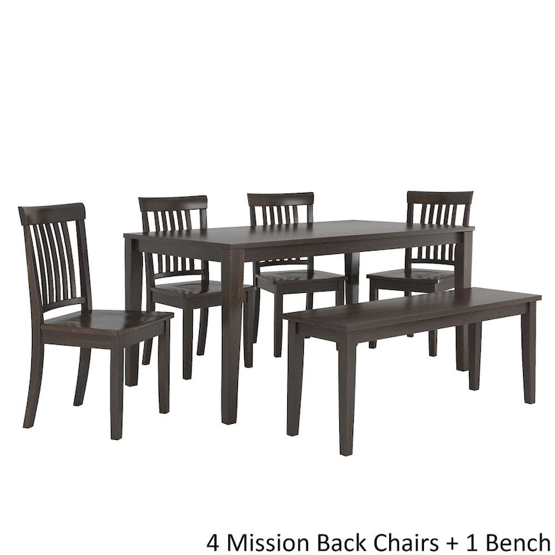 Wilmington II 60-Inch Rectangular Antique Black Dining Set by iNSPIRE Q Classic