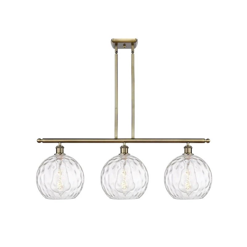 Innovations Lighting Athens Water Glass 3 Light 37  Stem Hung Island Light