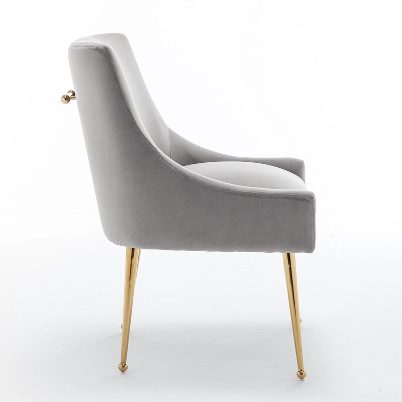 SEYNAR Velvet Upholstered Dining Chair Set of 6, Modern Glam Armless Side Chair