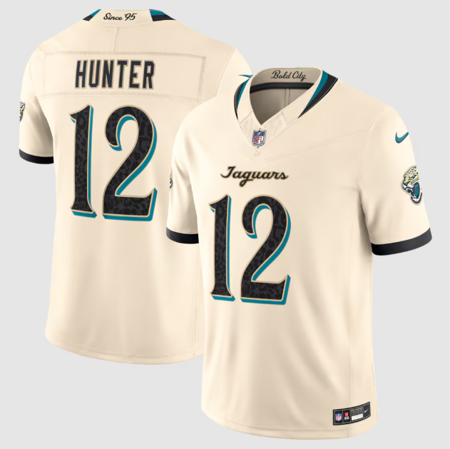 Jacksonville Jaguars Travis Hunter Natural 2026 Rivalries Collection Stitched Limited Jersey