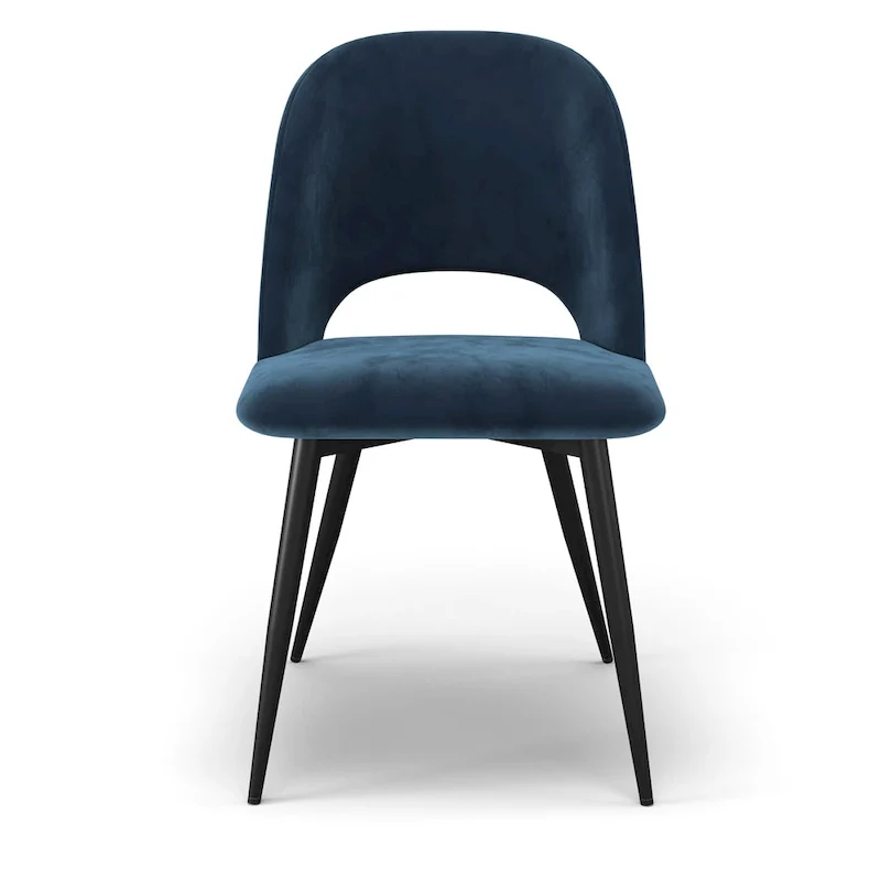 Velvet Dining Chairs - Gold/Platinum/Sapphire, Mid-Century Modern