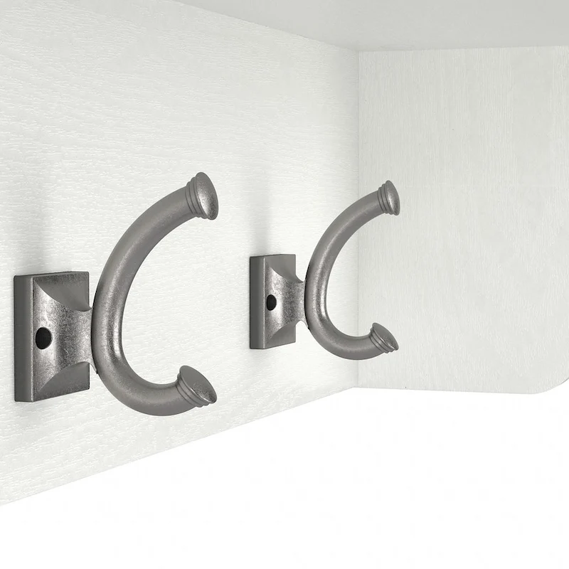 Woodland 40W Shoe Bench w/ Shelves & Wall Coat Rack by Bush Furniture