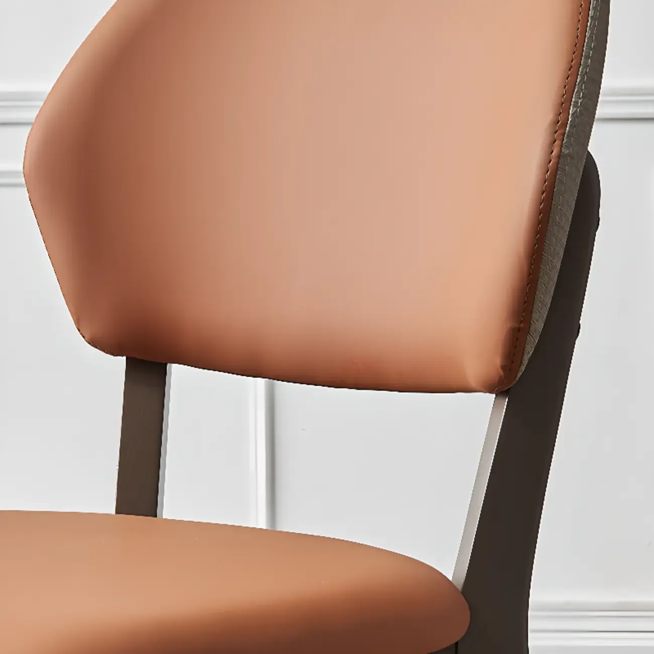 Modern Upholstered Dining Chair with Metal Legs