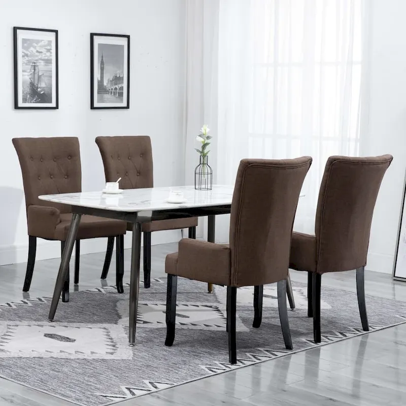 Dining Chairs with Armrests 1/2/4/6 pcs Multicolor Fabric - 21.3 x 22 x 41.7