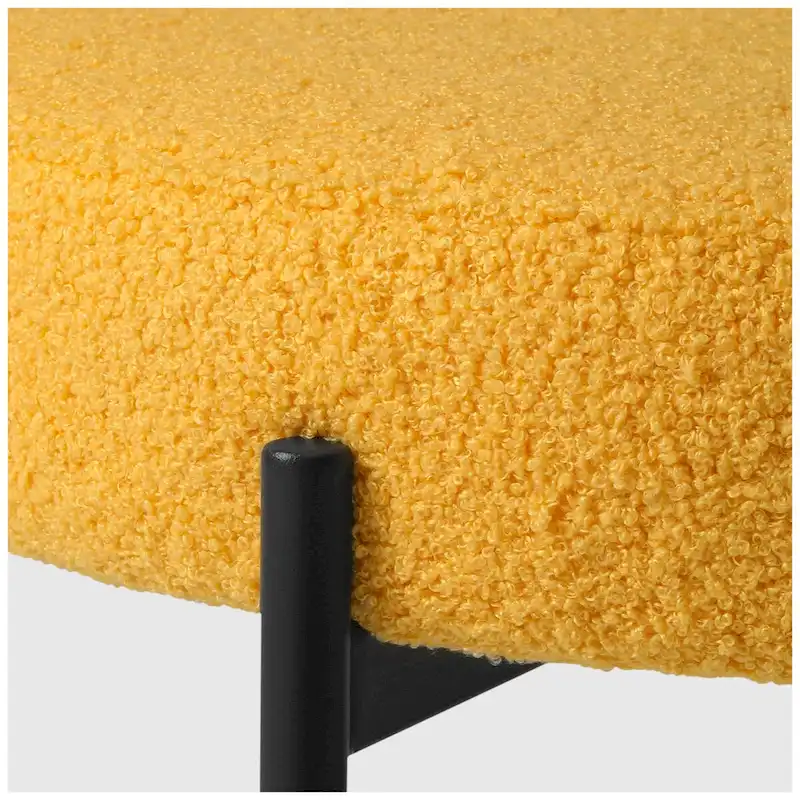 Bayville Mid-Century Curved Back Fabric Upholstered Metal Dining Chair (Set of 4)