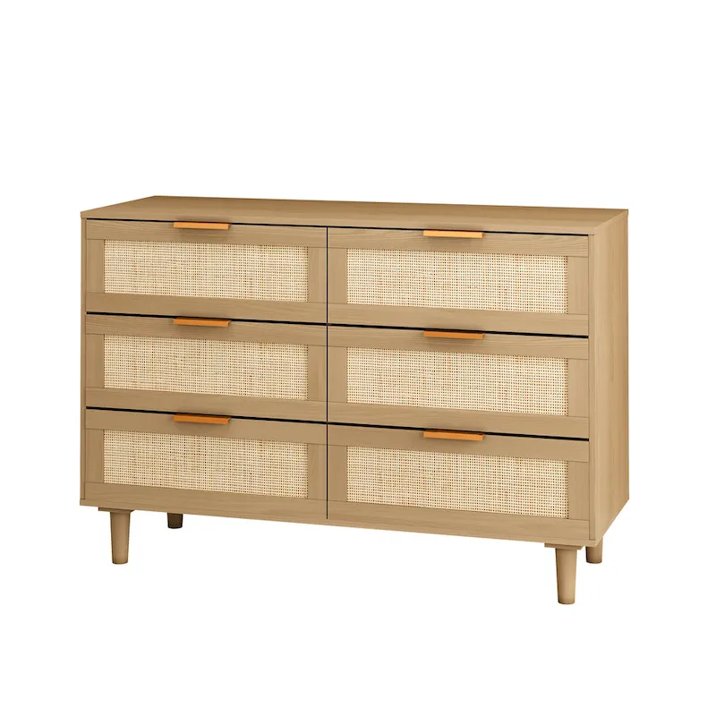 6 drawers Rattan dresser Rattan Drawer,