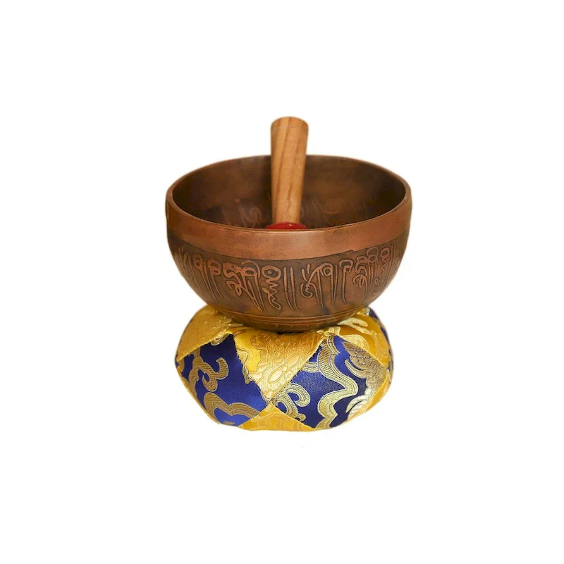 Cottage Handicraft ,Hand-made Singing Bowl, Large with free Elephant Gift