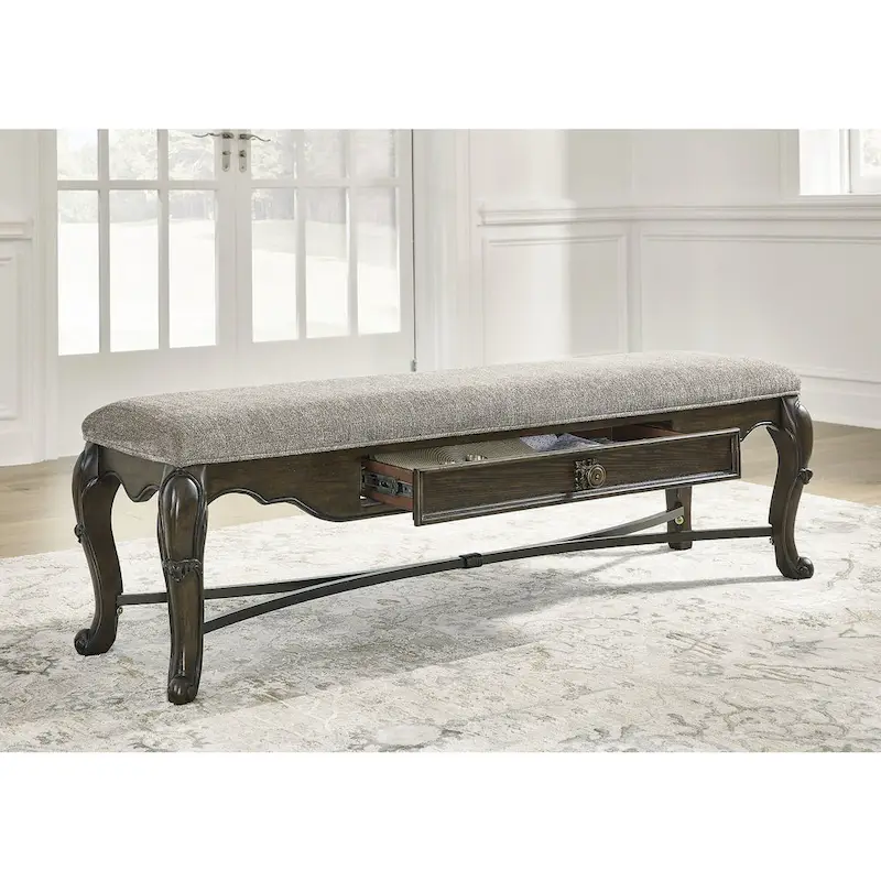 Signature Design by Ashley Maylee Dark Brown 63 Dining Bench - 63.25W x 17.5D x 20.25H