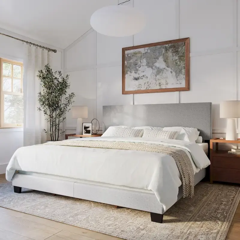 Nova Modern King Bed, Box Spring Required