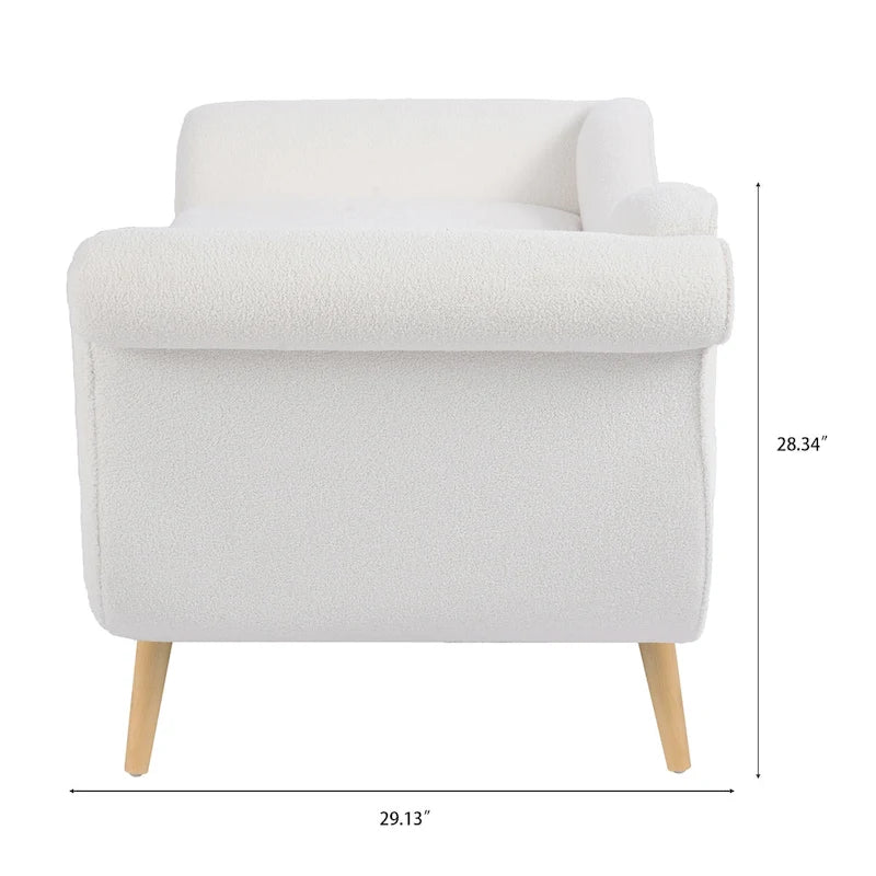 70.86W Chaise Lounge with Scroll Arm