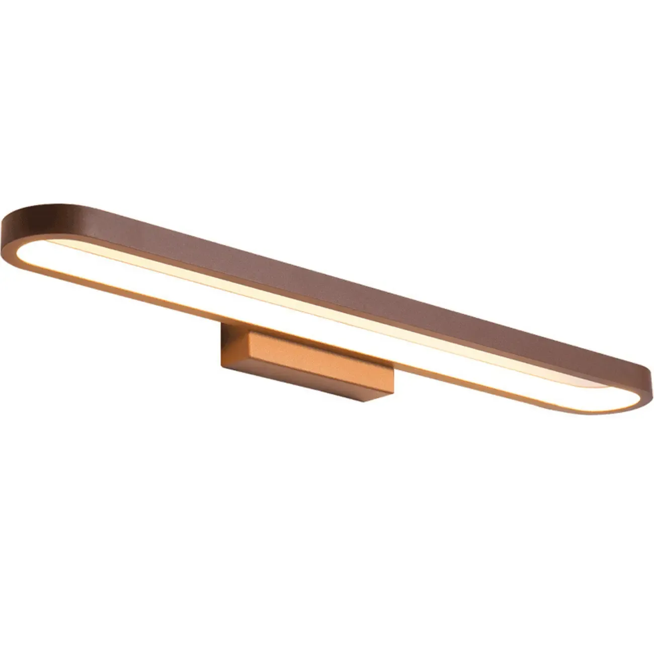 Modern Coffee Straight LED Bathroom Vanity Light in Hardwired