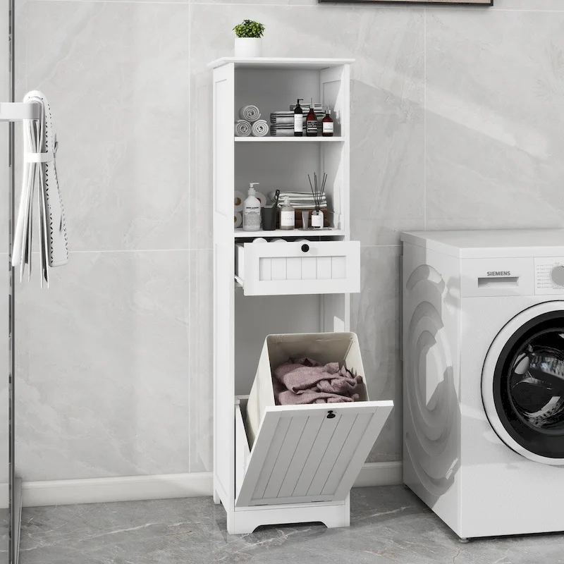 One-Drawer Tilt-Out Laundry Sorter Cabinet