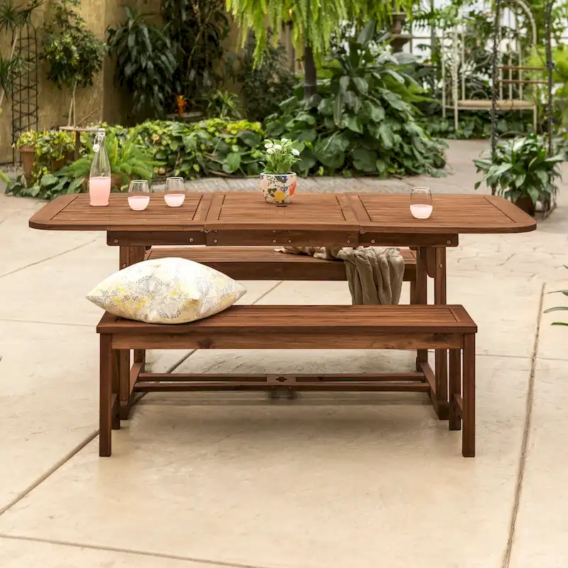 Middlebrook Surfside 3-Piece Acacia Wood Outdoor Dining Set