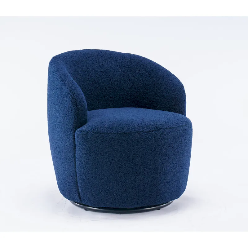 Teddy Fabric Swivel Accent Armchair Barrel Chair