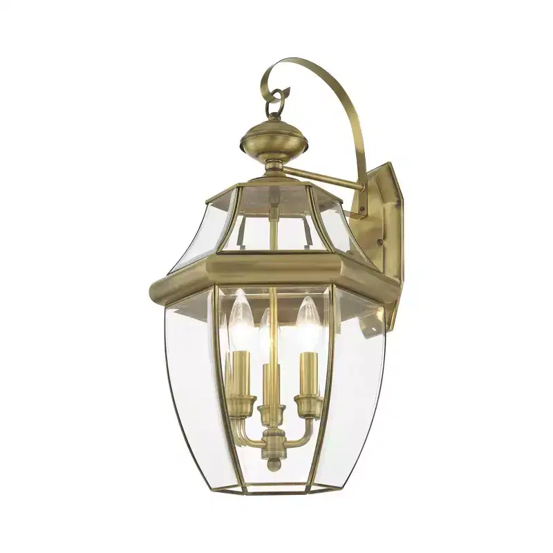 Livex Lighting Monterey 3 - Light Wall Light in Antique Brass