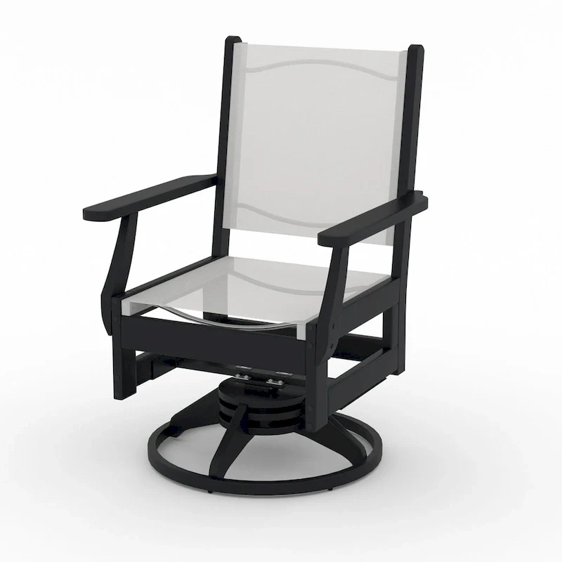 LuXeo Tuscany Sling Swivel Dining 7-Piece Set