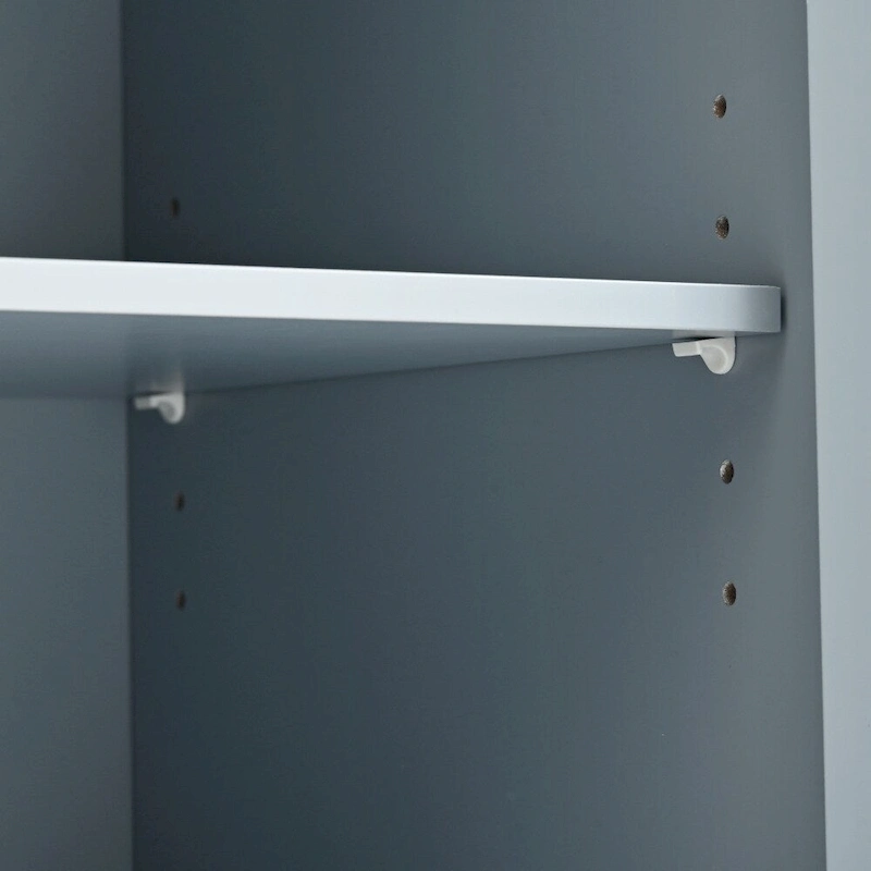 Rubber Wood Kitchen Cart with Adjustable Shelves and Wine Rack