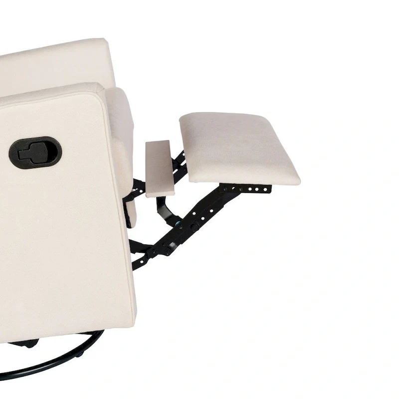 Classic Upholstered Manual Recline Rocking Swivel Glider Chair