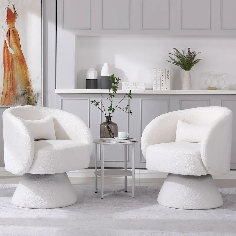 Upholstered Swivel Armchair