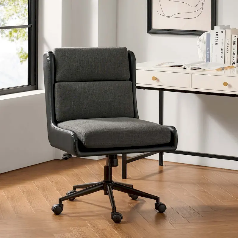 Siegfried Modern Swivel Tilting Office Chair with Removable Soft Upholstery by HULALA HOME