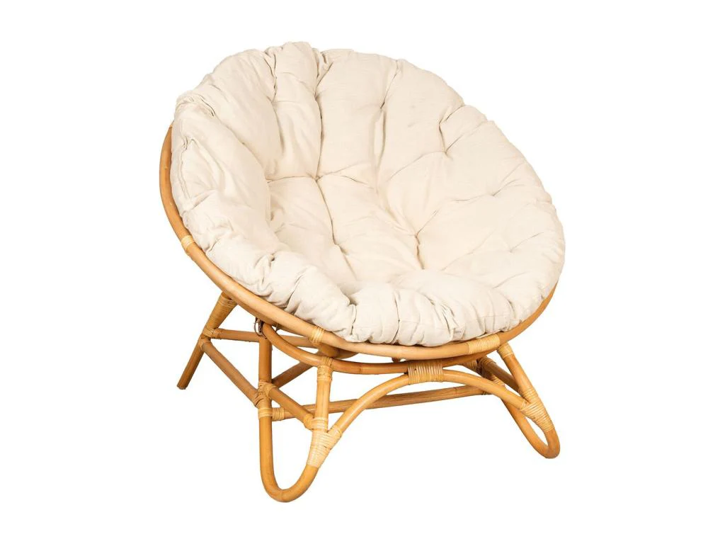 Rattan Armchair - Naturel clair (coussin)