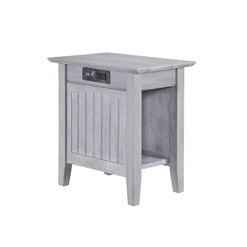 Nantucket Chair Side Table with Built-in Charger