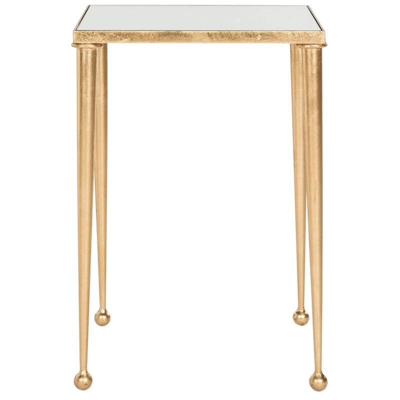 SAFAVIEH Jetty Antique Gold Leaf End Table - 14 x 14 x 21 - 14Wx14Dx21H