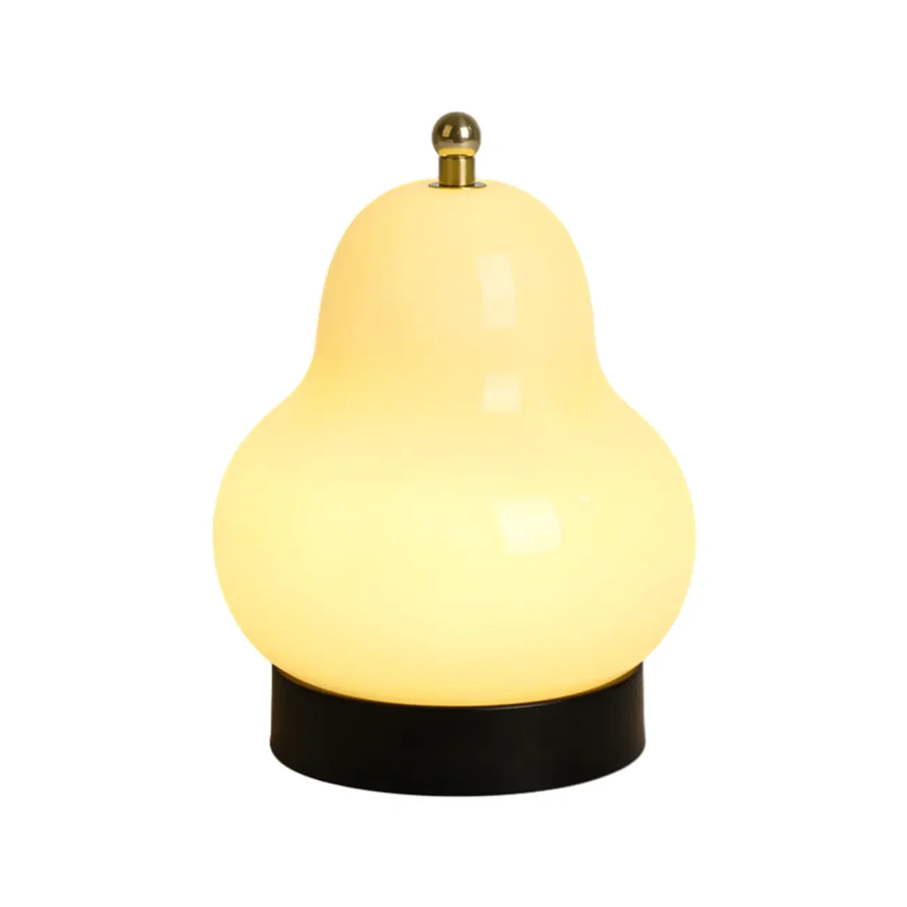 Cute Glass Pear Shape Bedside Lamp Direct Wired Electric
