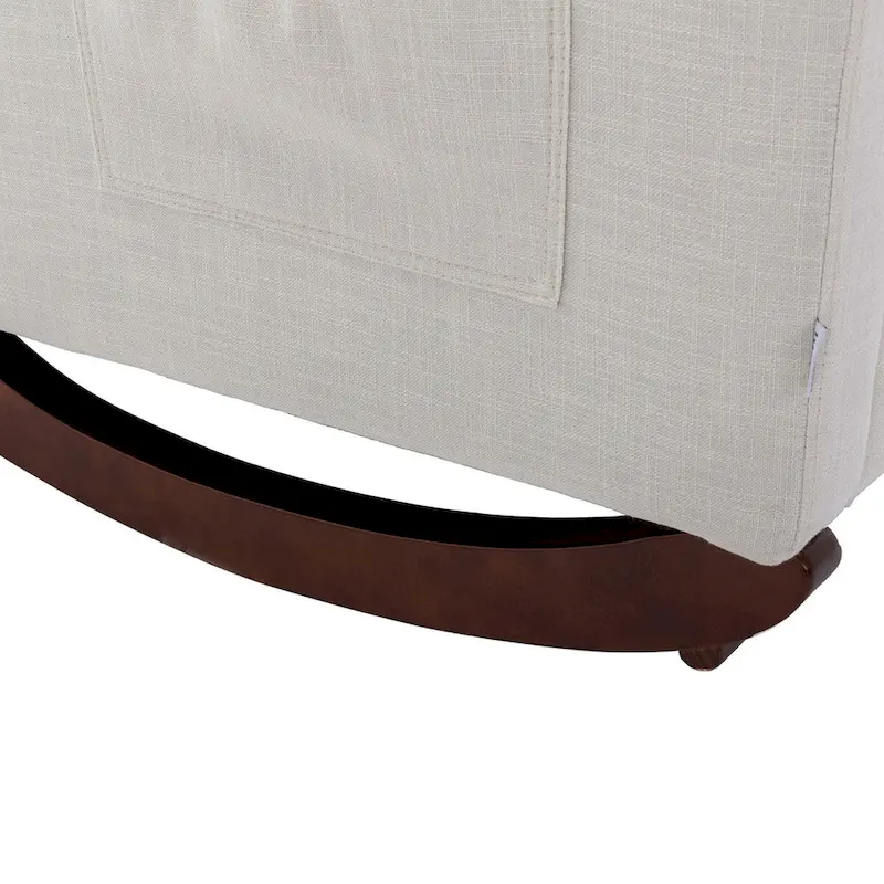 High Back Rocking Chair Nursery Chair, Padded Seat Armchair