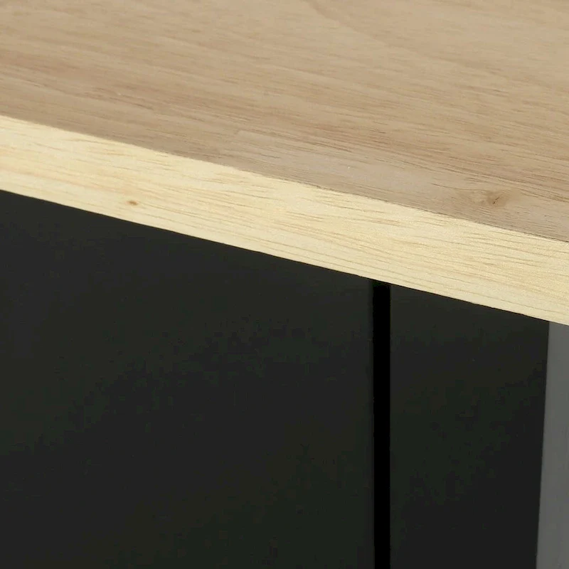 Modern White Wood Kitchen Cart with Wheels Drawers and Shelves by