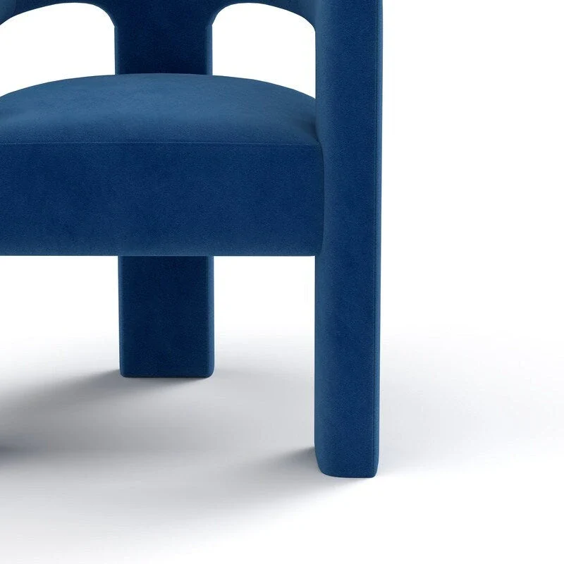 SEYNAR Modern Glam Velvet Upholstered Dining Chair, Open-Back Accent Chair Set of 6