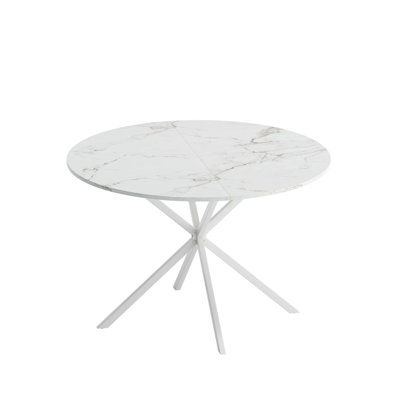 47.24 Modern Cross Leg Round Dining Table