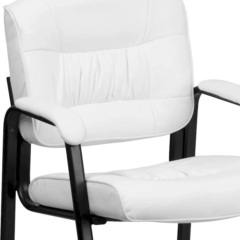 Upholstered Tufted Executive Reception Chair with Padded Arms - 23.25W x 26D x 36H