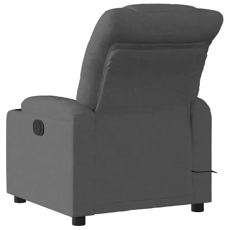 Dark Gray Fabric Electric Massage Recliner Chair, 1-Seat