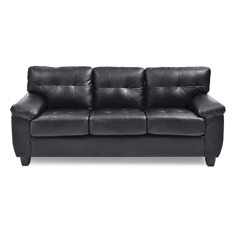 Gallant 78 in. W Flared Arm Faux Leather Straight Sofa - 33L x 78W x 35H