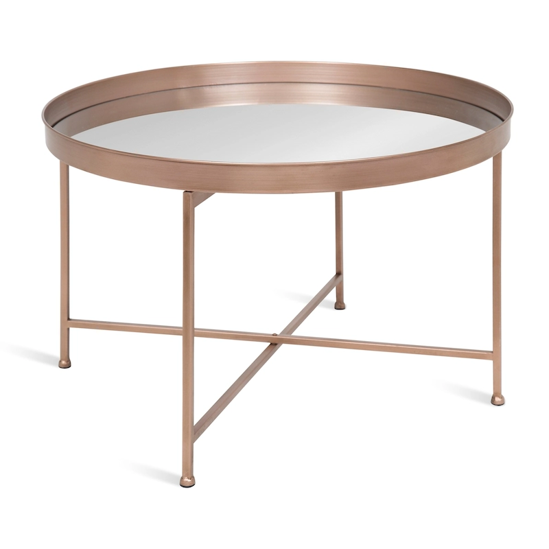 Kate and Laurel Celia Round Metal Coffee Table - 28.25x28.25x19