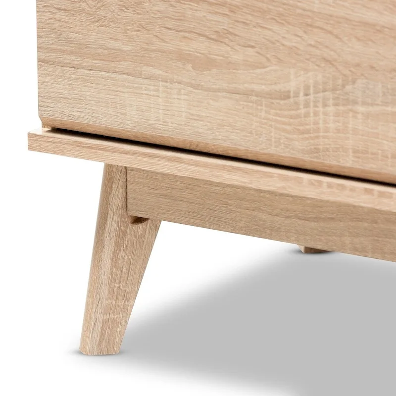 Mid-Century Dark Grey 6-Drawer Dresser by Baxton Studio