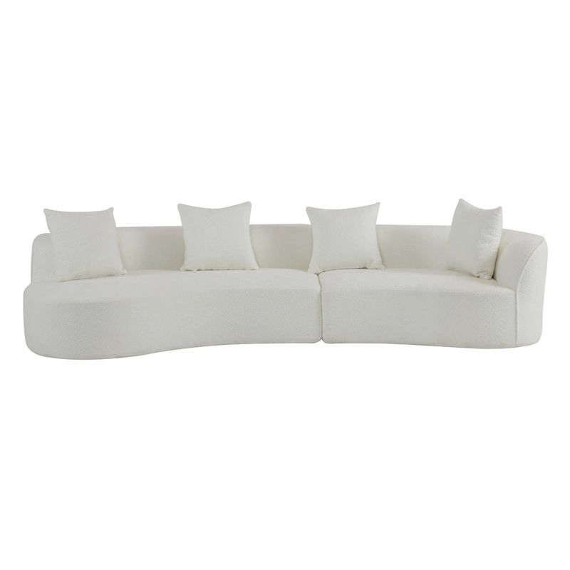 Christopher Knight Home - Linda Fabric Curved Sectional Sofa