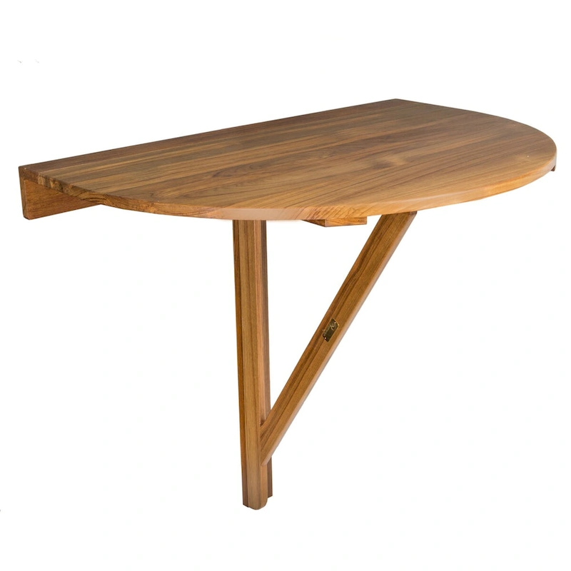 Teak Drop Leaf Balcony Table - 31-3/4