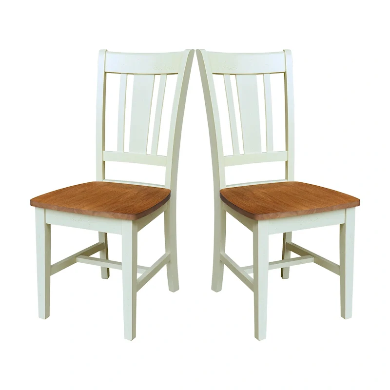 International Concepts Solid Wood San Remo Splatback Chairs, Set of 2