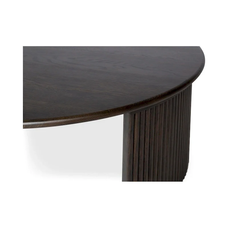 NADAAL STUDIOS Pence, Small Oval Coffee Table, Dark Brown
