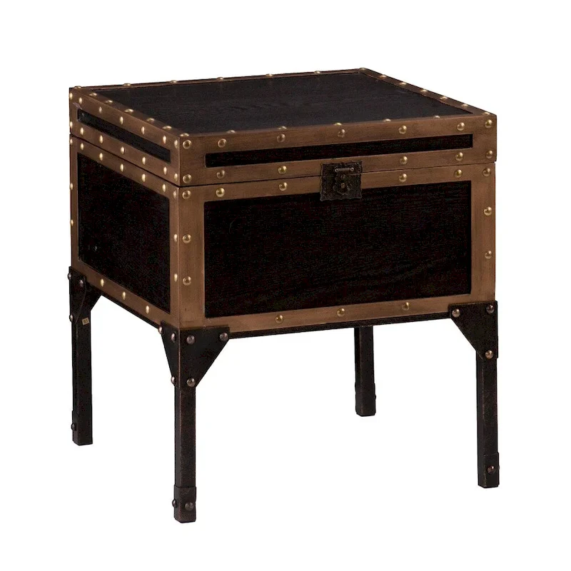 SEI Furniture Azul Antique Trunk Side Table