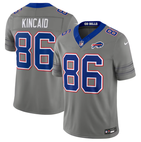 Buffalo Bills Dalton Kincaid Gray Nickel City Vapor F.U.S.E. Stitched Limited Jersey