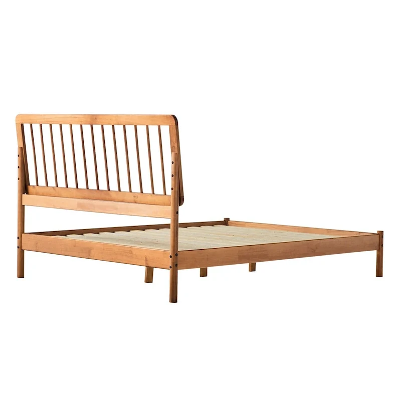 Boho Solid Wood Queen Spindle Bed