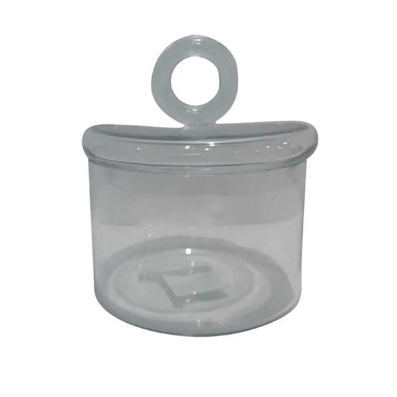 Cylindrical Jar Glass Clear H 6.7  & Dia 6.3