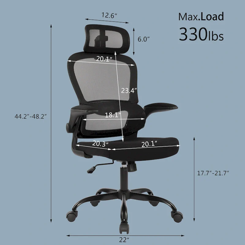 Home Office Chair Mesh Computer Desk Chair High Back Ergonomic Task Chair