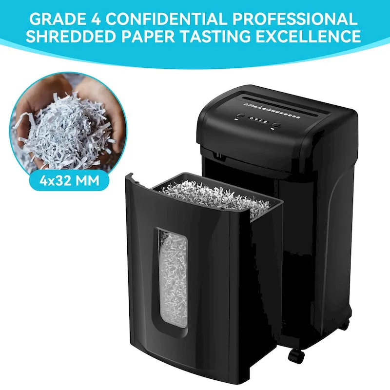 Black Cross-Cut Paper Shredder, 22-Sheet, 35L Bin
