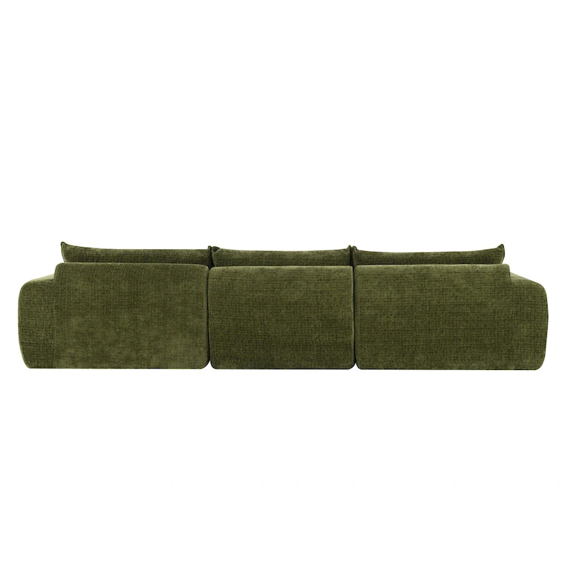 116-In Modern Chenille Sectional Sofa with High Density Foam,No Assembly Required