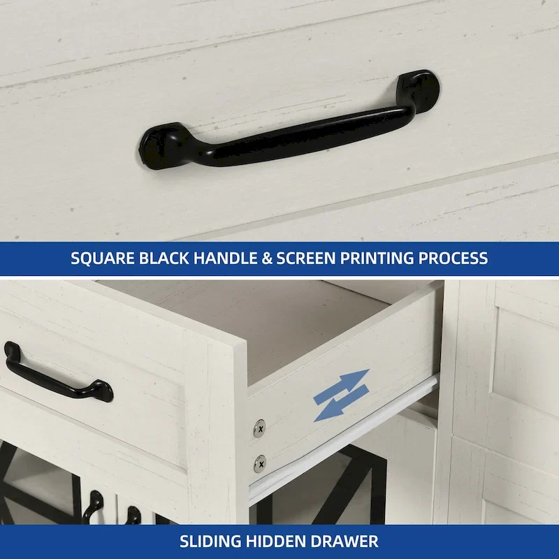 Moasis 47 Kitchen Island With Drop Leaf & 2 Bar Stools