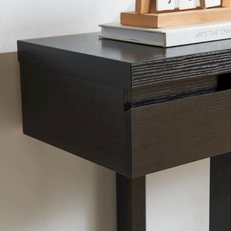 Stylish Wooden Console Table with Drawer and Shelf